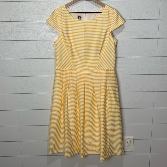 Anne Klein Dresses & Skirts - NWT Anne Klein Yellow/White Striped Dress Size 14